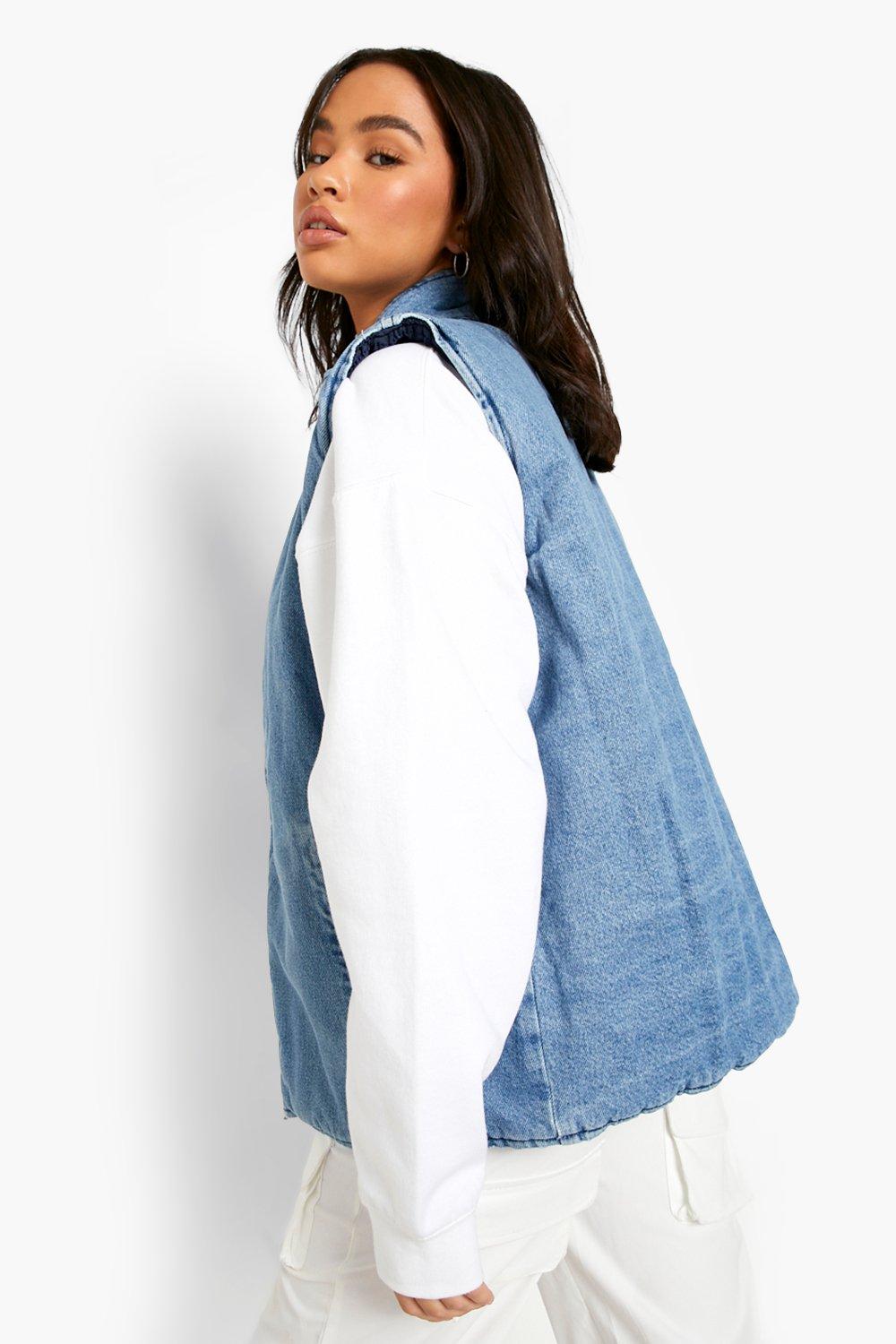 Denim hotsell puffer vest